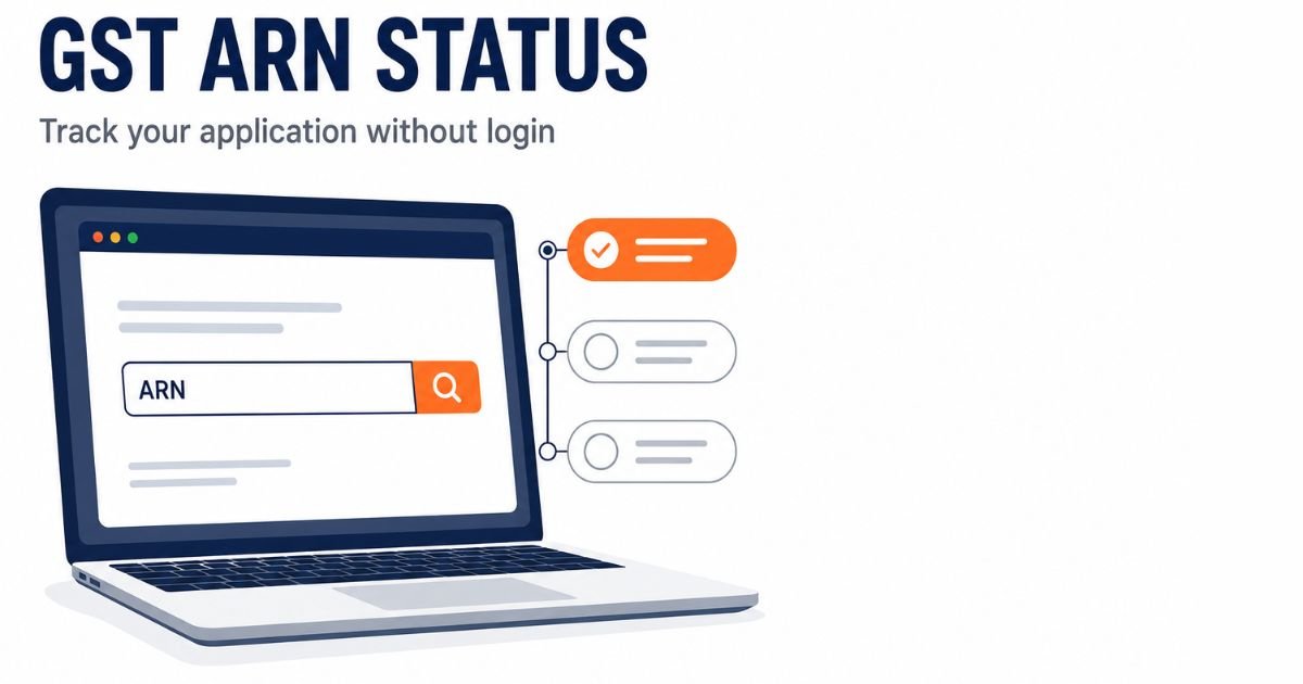 Checking GST ARN status on the GST portal Track Application Status page