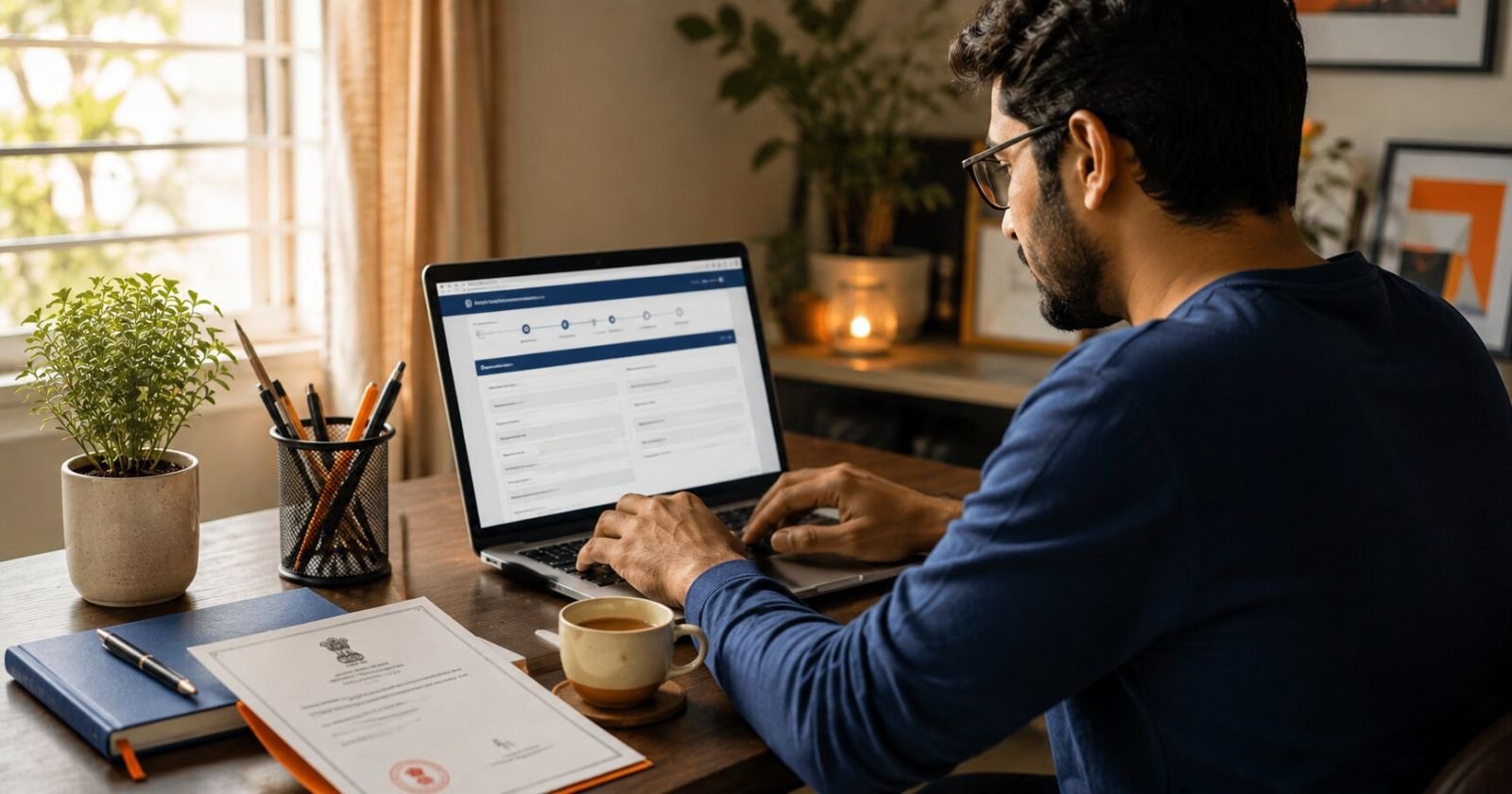 Founder registering a company in India online on the MCA portal with Certificate of Incorporation