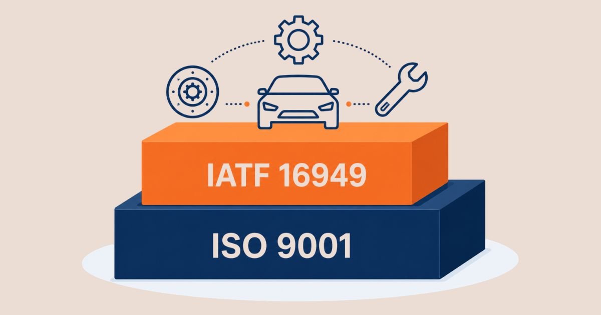 IATF 16949 is built on ISO 9001 with automotive specific requirements added