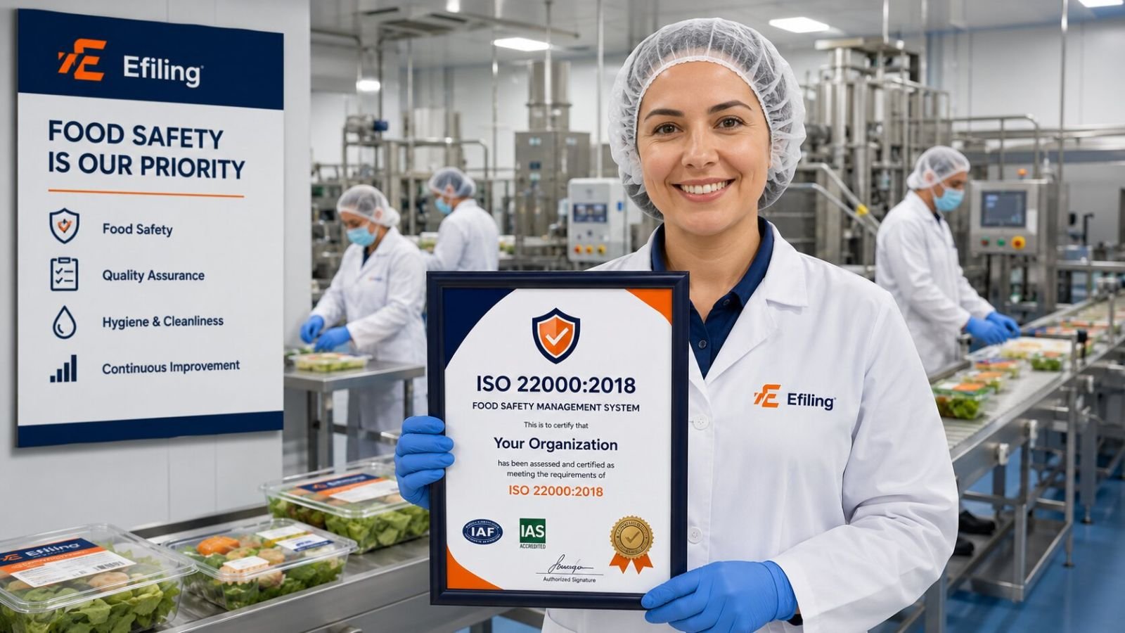 ISO 22000 certification for food safety management systems