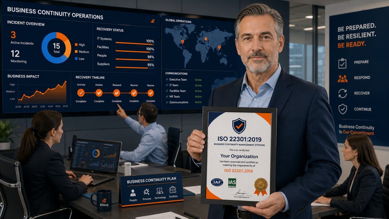 ISO 22301 certification for business continuity management