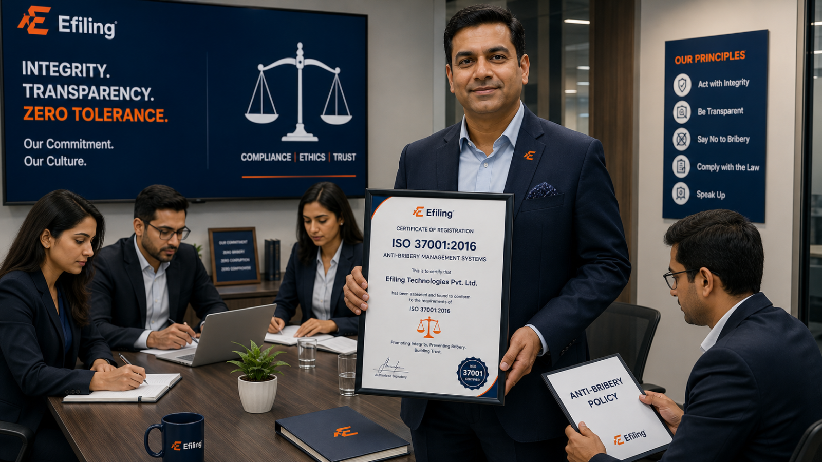 ISO 37001 certification for anti-bribery management systems