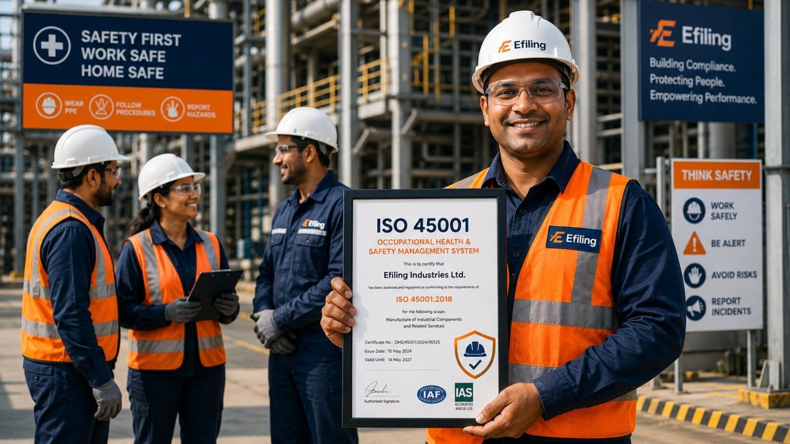 ISO 45001 certification for occupational health and safety