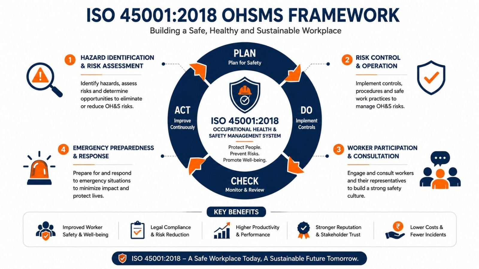 ISO 45001 occupational health and safety management requirements