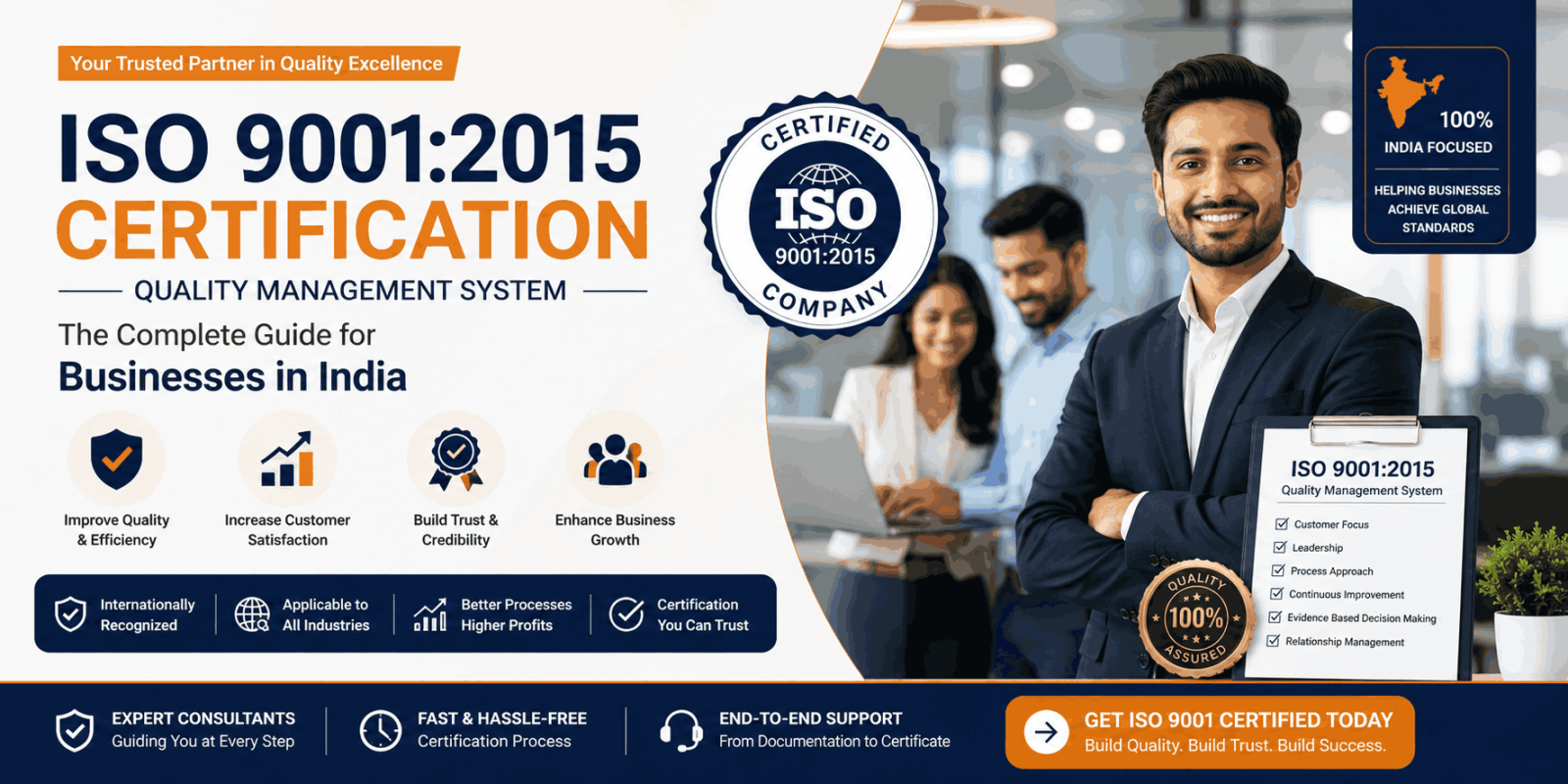ISO 9001 certification process for businesses in India