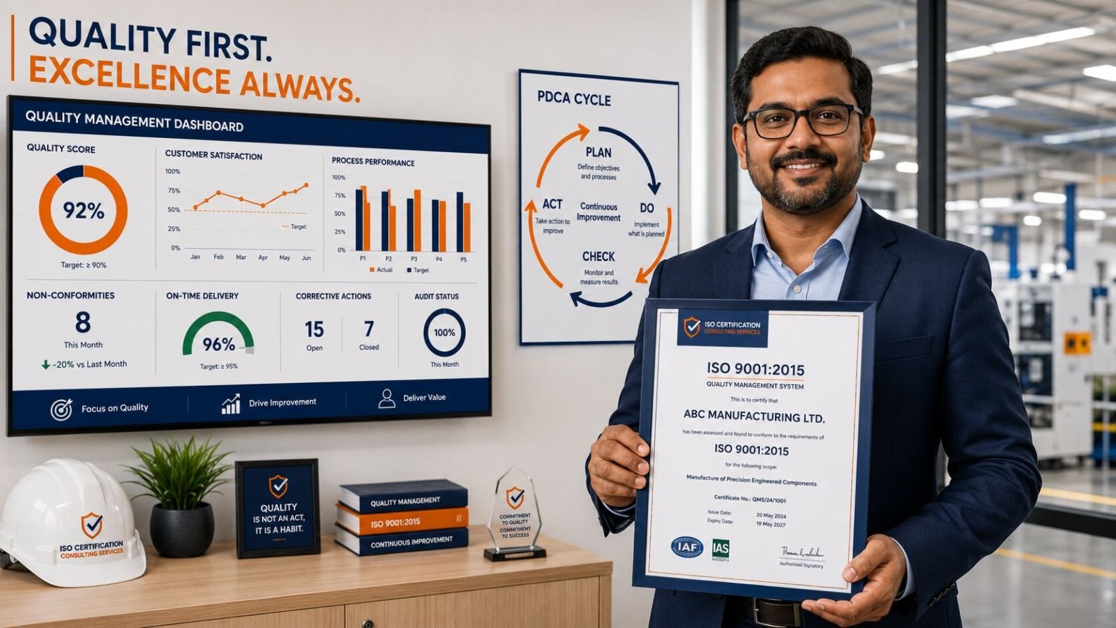 ISO 9001 certification for quality management systems