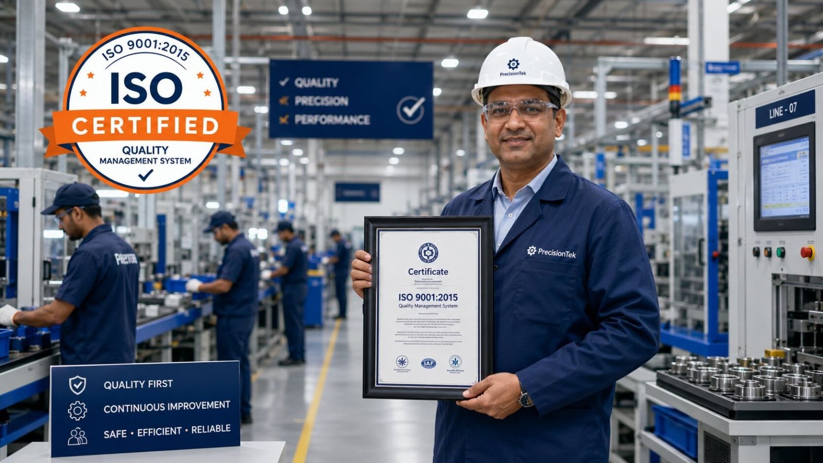 ISO certification for manufacturing industry and factories