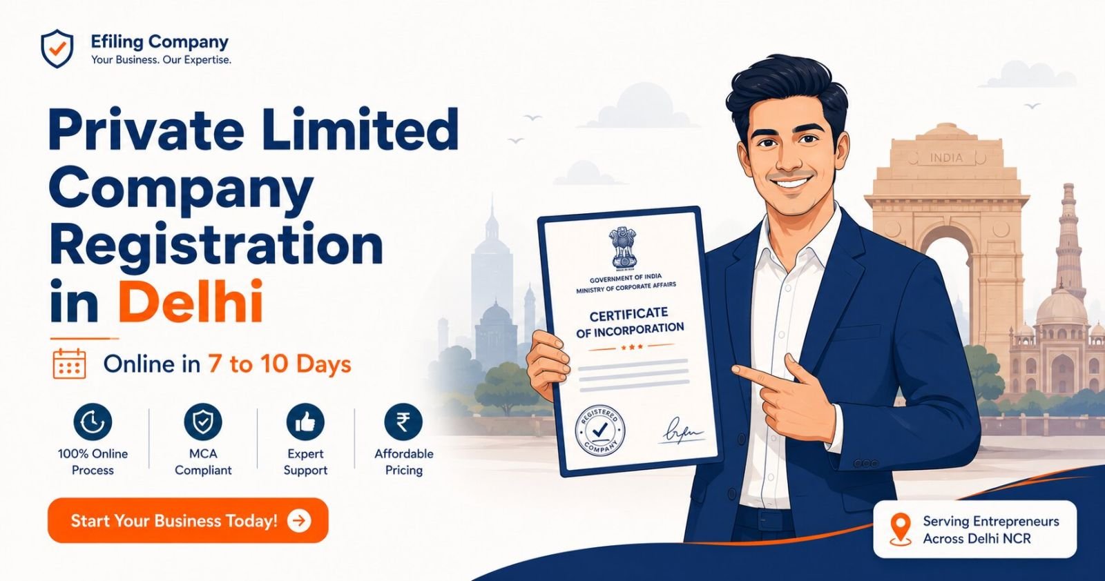 Private Limited Company registration in Delhi online with expert CA support