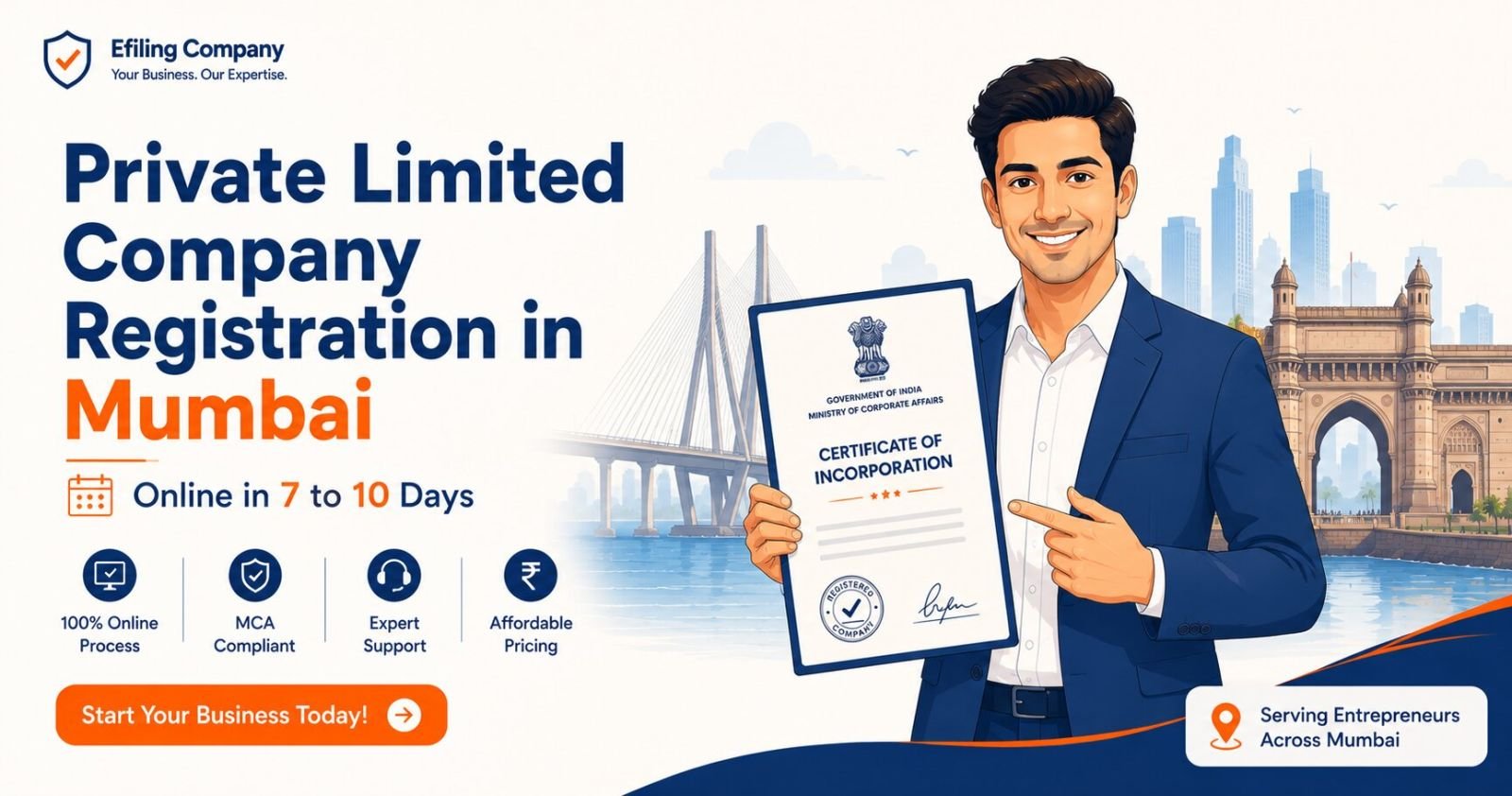 Pvt Ltd company registration in Mumbai online with expert CA support