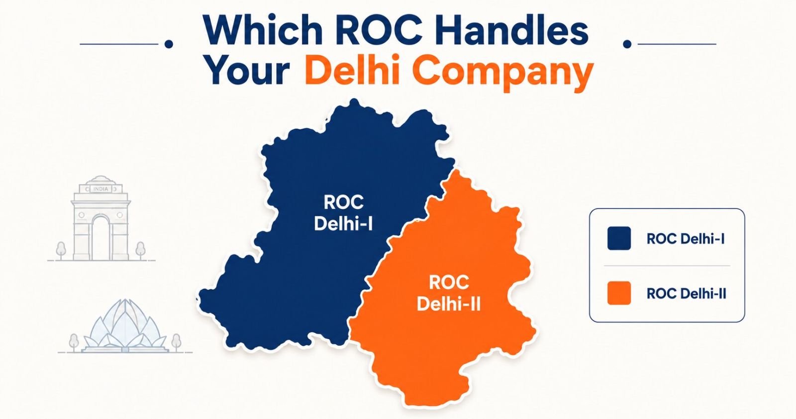 ROC NCT of Delhi-I and Delhi-II jurisdiction areas for company registration