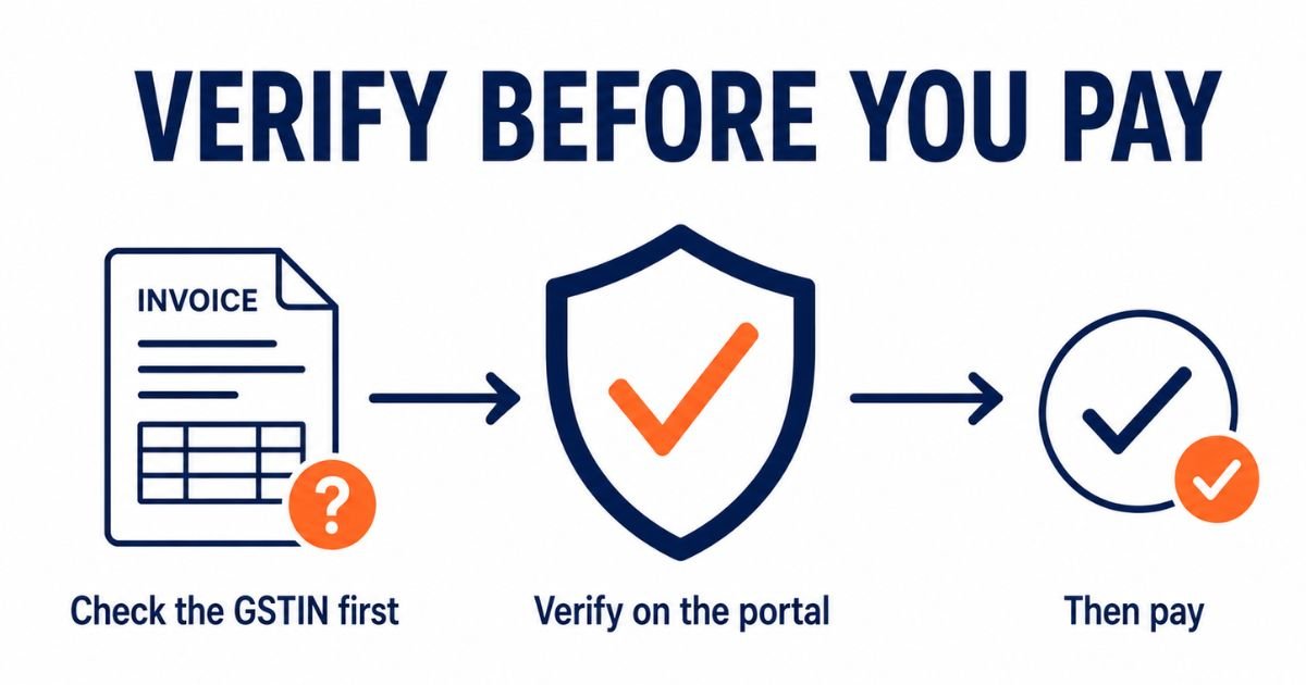 Verifying a supplier GST number before making payment to avoid input tax credit loss